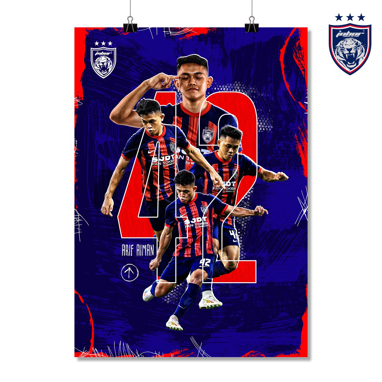 JDT Poster – Arif Aiman #42 (2024/25 Edition)